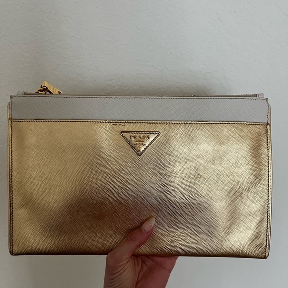 Prada gold clutch bag - Picture 12 of 16
